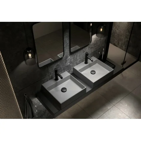 5907650830887 DEANTE MOKKO - Lustro Wiszące w Ramie - Prostokątne - Nero - ADM_N801 - LUSTRO ŁAZIENKOWE - Lustra Łazienkowe