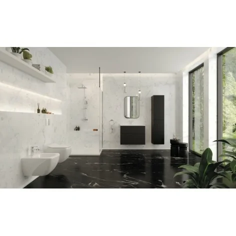 5907650830887 DEANTE MOKKO - Lustro Wiszące w Ramie - Prostokątne - Nero - ADM_N801 - LUSTRO ŁAZIENKOWE - Lustra Łazienkowe