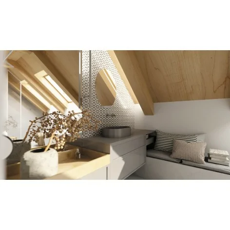 5907650830917 DEANTE SILIA - Lustro Wiszące - Asymetryczne - ADI_E841 - Lustro łazienkowe - Lustra łazienkowe DEANTE