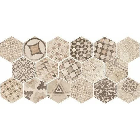 8435404933050 EQUIPE Hexatile Cement Garden Sand EQ 22098 Płytka Gresowa Mat. 17,5x20 Hiszpańskie kafelki podłogowe