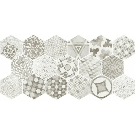 8435404933043 EQUIPE Hexatile Cement Garden Grey EQ 22099 Płytka Gresowa Mat. 17,5x20 Hiszpańskie kafelki podłogowe