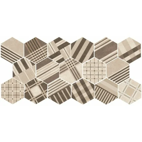 8435404933074 EQUIPE Hexatile Cement Geo Sand EQ 22100 Płytka Gresowa Mat. 17,5x20 Hiszpańskie kafelki podłogowe