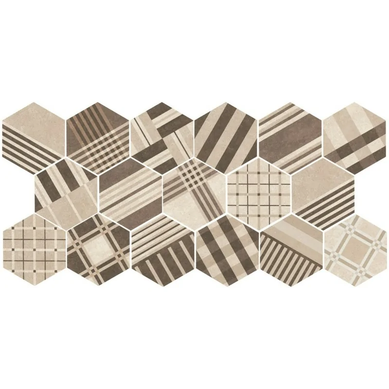 8435404933074 EQUIPE Hexatile Cement Geo Sand EQ 22100 Płytka Gresowa Mat. 17,5x20 Hiszpańskie kafelki podłogowe