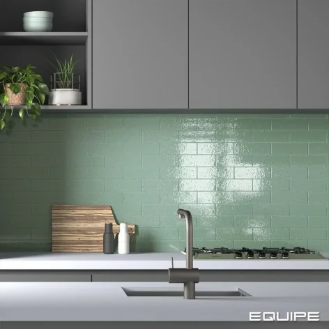 8435081407578 EQUIPE Kalma Blue Lake EQ 30740 Płytka Cegiełka Ścienna Błyszcząca 6x18,6 Hiszpańskie kafelki Połysk