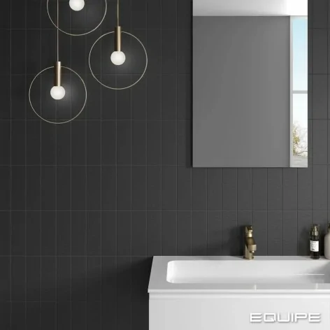 8435081409213 EQUIPE Kalma Mercury EQ 30902 Płytka Cegiełka Ścienna Matt 6x18,6 Czarne Hiszpańskie kafelki matowe łazienkowe