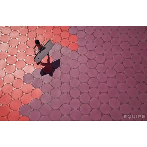 Hiszpańskie kafelki podłogowe TERAKOTA EQUIPE Sfera Rojo 18 Płytka Gresowa Mat. Okrągłe płytki hiszpania