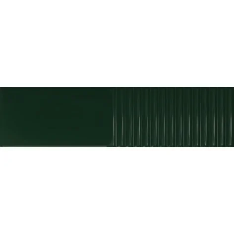 5900199287327 TUBĄDZIN Groove Green 2 Gloss STR Płytka Ścienna Poler 7,8x29,8 298x78 Płytki Cegiełki Ceramika Tubądzin