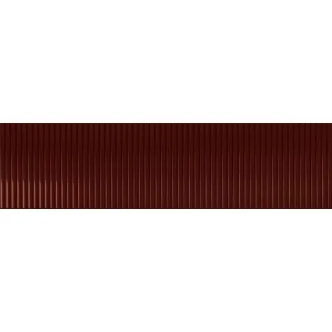5900199287471 TUBĄDZIN Groove Burgundy 1 Gloss STR Płytka Ścienna Poler 7,8x29,8 298x78 Płytki Cegiełki Ceramika Tubądzin