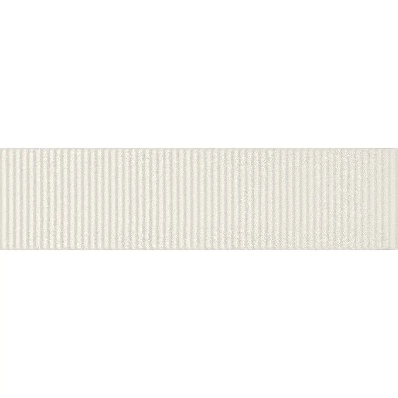 5903238075039 TUBĄDZIN Groove White Sugar 1 STR Płytka Ścienna Struktura Połysk 7,8x29,8 298x78 Płytki Cegiełki Tubądzin