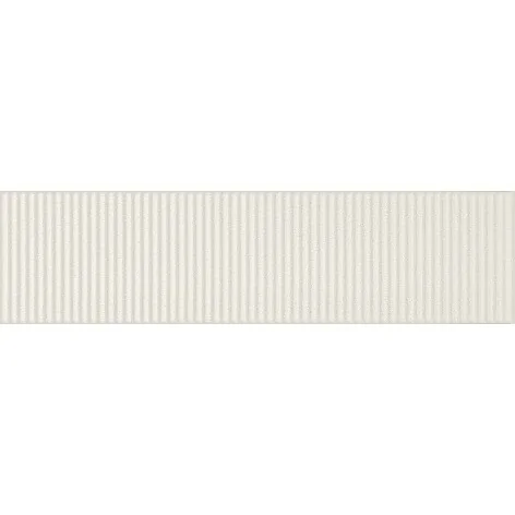 5903238075039 TUBĄDZIN Groove White Sugar 1 STR Płytka Ścienna Struktura Połysk 7,8x29,8 298x78 Płytki Cegiełki Tubądzin