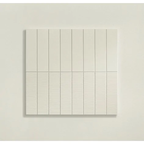 5903238075039 TUBĄDZIN Groove White Sugar 1 STR Płytka Ścienna Struktura Połysk 7,8x29,8 298x78 Płytki Cegiełki Tubądzin