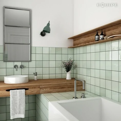 8435404938277 Płytki EQUIPE Village Mint EQ 25622 Płytka Ścienna Połysk 13,2x13,2 Hiszpańskie kafelki łazienkowe miętowe