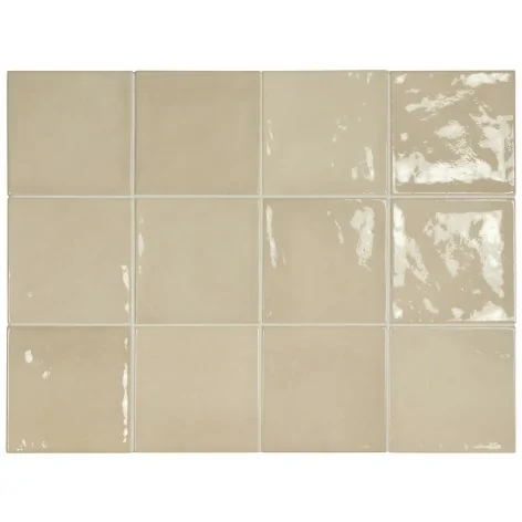 8435404938215 Hiszpańskie Kafelki Łazienkowe QUIPE Village Mushroom EQ 25597 Płytka Ścienna Połysk 13,2x13,2 Beżowe