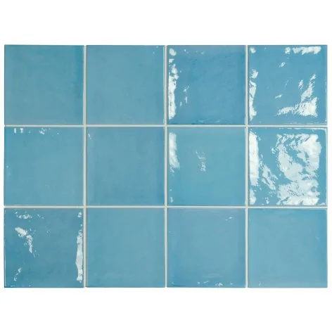 8435404938307 Sklep Płytki EQUIPE Village Azure Blue EQ 25625 Płytka Ścienna Połysk 13,2x13,2 Hiszpańska niebieska cegiełka