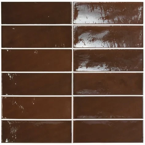 8435404943325 Brązowe Płytki Cegiełki EQUIPE Village Walnut Brown EQ 25644 Płytka Ścienna Połysk 6,5x20 Hiszpańskie Kafelki