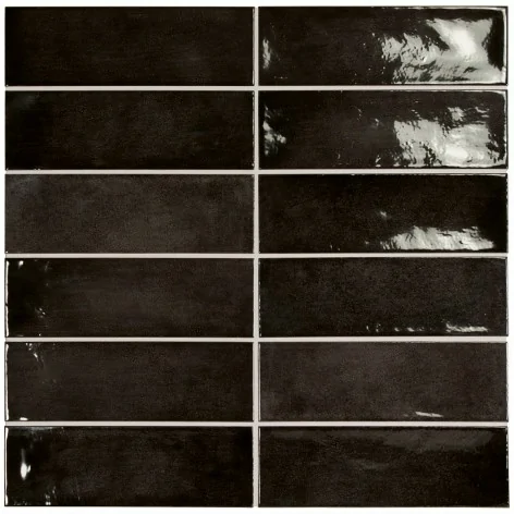 8435404943226 Sklep Płytki cegiełki EQUIPE Village Black EQ 25641 Płytka Ścienna Połysk 6,5x20 Czarne Hiszpańskie kafelki