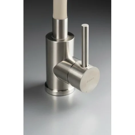 5907650859192 Armatura DEANTE Luno Bateria Kuchenna z Giętą Wylewką - Beż + Stal szczotkowana - BOC_5720 - Tania Armatura