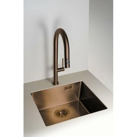 5907650892755 Sklep DEANTE Olfato Bateria Kuchenna z Wyciąganą Wylewką - 2 Rodzaje Strumienia - Brąz Szczotkowany - BQO_C72M