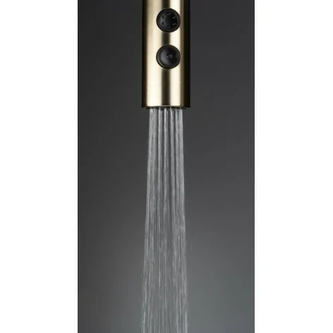 5907650858614 DEANTE Olfato Bateria Kuchenna z Wyciąganą Wylewką - 2 Rodzaje Strumienia - Złoty Szczotkowany - BQO_R72M