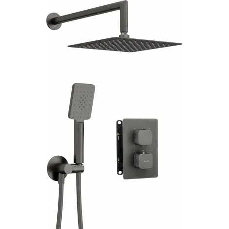 5907650890195 Armatura DEANTE Zestaw Prysznicowy Podtynkowy z BOXem Termostatycznym - Titanium - BXYZDECT