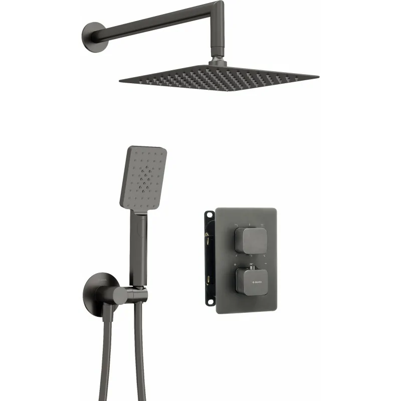 5907650890195 Armatura DEANTE Zestaw Prysznicowy Podtynkowy z BOXem Termostatycznym - Titanium - BXYZDECT 5907650890195 Armatura DEANTE Zestaw Prysznicowy Podtynkowy z BOXem Termostatycznym - Titanium - BXYZDECT