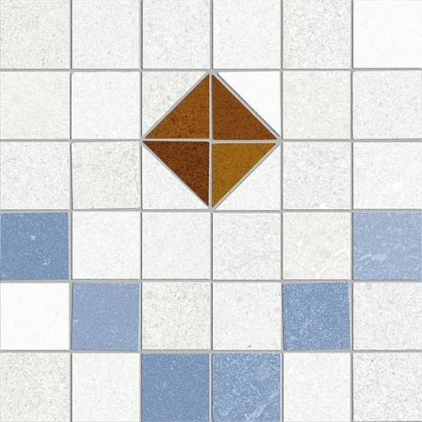 8430376336113 Sklep Płytki gresowe patchwork VIVES Tabarly-R 2 Azul 4FAG Gres Rekt. Mat. 20x20 Hiszpańska mozaika podłogowa