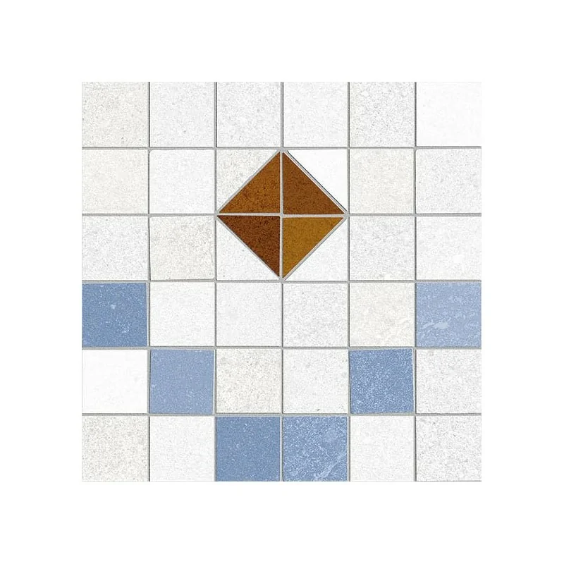 8430376336113 Sklep Płytki gresowe patchwork VIVES Tabarly-R 2 Azul 4FAG Gres Rekt. Mat. 20x20 Hiszpańska mozaika podłogowa