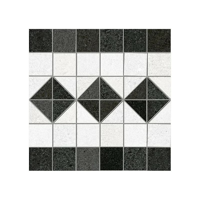8430376336236 Hiszpańskie płytki podłogowe VIVES Iena-R 2 Grafito 4FAM G1 Gres Rekt. Mat. 20x20 Mozaika patchwork