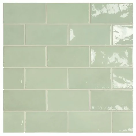 8435404938314 Hiszpańskie Płytki Cegiełki EQUIPE Village Mint EQ 25626 Płytka Ścienna Połysk 6,5x13,2 Kafelki Miętowe połysk