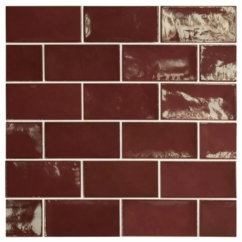 8435404938338 Sklep Płytki Cegiełki EQUIPE Village Aubergine EQ 25628 Płytka Ścienna Połysk 6,5x13,2 Hiszpańskie kafelki