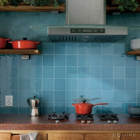 8435404938345 Płytki Cegiełki EQUIPE Village Azure Blue EQ 25629 Płytka Ścienna Połysk 6,5x13,2 Hiszpańskie kafelki niebieskie