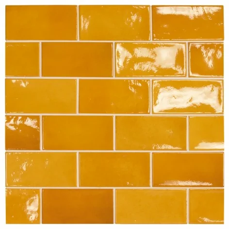 8435404937980 Sklep Płytki Cegiełki EQUIPE Village Tuscany EQ 25574 Płytka Ścienna Połysk 6,5x13,2 Hiszpańskie żółte kafelki