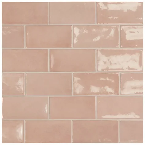 8435404938079 Płytki Cegiełki EQUIPE Village Rose Gold EQ 25583 Płytka Ścienna Połysk 6,5x13,2 Różowe kafelki Łazienkowe