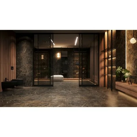 5901503235218 Sklep płytki kamieniopodobne STARGRES Bianero Black Gres Rekt. Satyna 60x120 czarny kamień marmur marmurowe