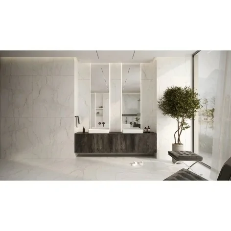 5901503235195 Sklep płytki wielkoformatowe marmurowe STARGRES Bianero White Gres Rekt. Satyna 120x120 biały marmur