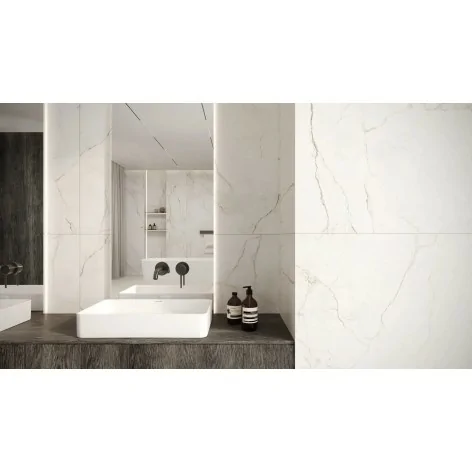 5901503235195 Sklep płytki wielkoformatowe marmurowe STARGRES Bianero White Gres Rekt. Satyna 120x120 biały marmur