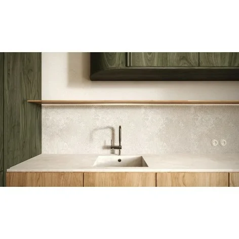 5901503236451 Sklep Płytki strukturalne 3D STARGRES Dessau White Stripes Gres Rekt. Mat. 60x60 Biały gres struktura matowy