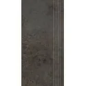 5904584194115 Sklep Płytki PARADYŻ Archicross Concept Black Stopnica Prasowana Gres Rekt. Mat. 29,8x59,8 30x60 czarna stopnica