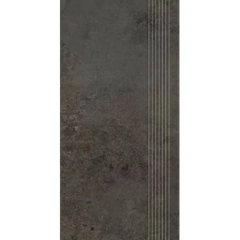 5904584194115 Sklep Płytki PARADYŻ Archicross Concept Black Stopnica Prasowana Gres Rekt. Mat. 29,8x59,8 30x60 czarna stopnica
