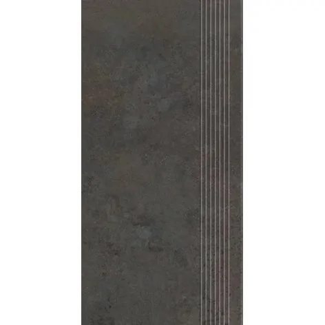 5904584194115 Sklep Płytki PARADYŻ Archicross Concept Black Stopnica Prasowana Gres Rekt. Mat. 29,8x59,8 30x60 czarna stopnica