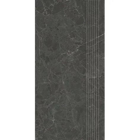 5904584194436 Płytki sklep PARADYŻ Archicross Stone Black Stopnica Prasowana Gres Rekt. Mat. 29,8x59,8 30x60 czarne