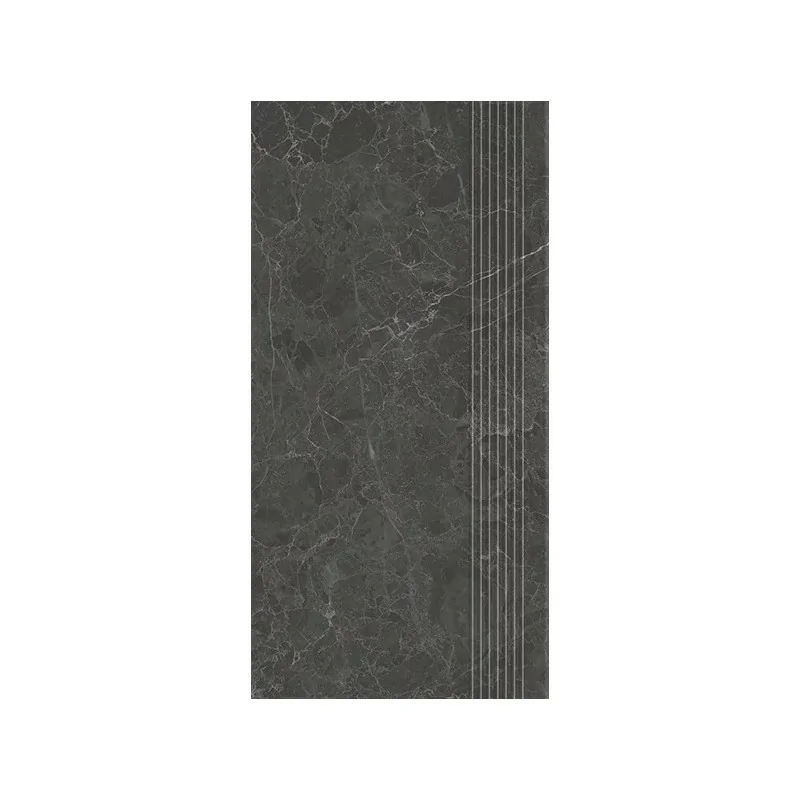 5904584194436 Płytki sklep PARADYŻ Archicross Stone Black Stopnica Prasowana Gres Rekt. Mat. 29,8x59,8 30x60 czarne