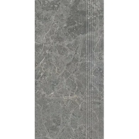 5904584194474 Płytki sklep PARADYŻ Archicross Stone Grey Stopnica Prasowana Gres Rekt. Mat. 29,8x59,8 30x60 szary gres