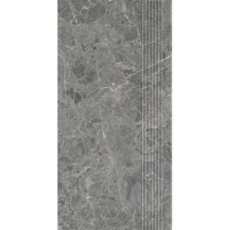 5904584194474 Płytki sklep PARADYŻ Archicross Stone Grey Stopnica Prasowana Gres Rekt. Mat. 29,8x59,8 30x60 szary gres