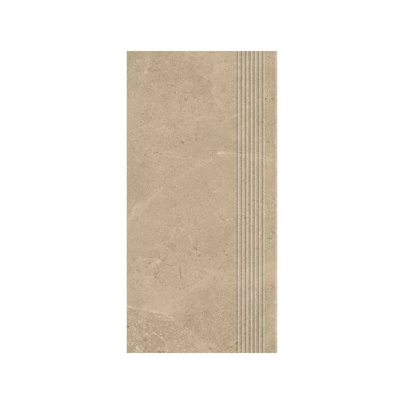 5904584194238 Płytki Sklep PARADYŻ Archicross Concrete Beige Stopnica Prasowana Gres Rekt. Mat. 29,8x59,8 30x60 beżowy gres