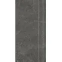 5904584194276 Płytki Sklep PARADYŻ Archicross Concrete Black Stopnica Prasowana Gres Rekt. Mat. 29,8x59,8 30x60 czarny gres