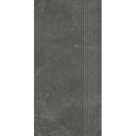 5904584194276 Płytki Sklep PARADYŻ Archicross Concrete Black Stopnica Prasowana Gres Rekt. Mat. 29,8x59,8 30x60 czarny gres