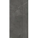 5904584194276 Płytki Sklep PARADYŻ Archicross Concrete Black Stopnica Prasowana Gres Rekt. Mat. 29,8x59,8 30x60 czarny gres