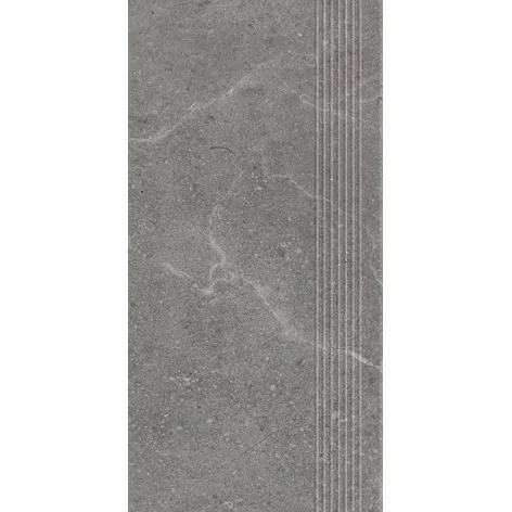 5904584194313 Płytki sklep PARADYŻ Archicross Concrete Grey Stopnica Prasowana Gres Rekt. Mat. 29,8x59,8 30x60 szary gres