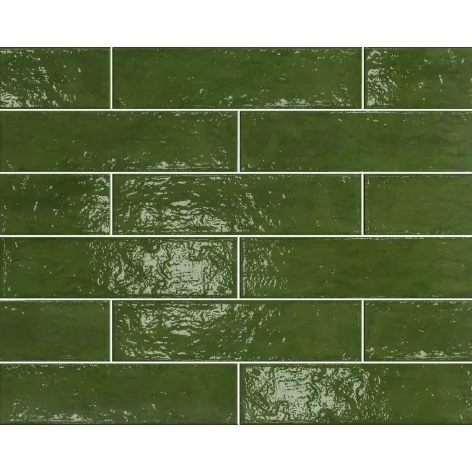 5903313360913 Płytki cegiełki sklep CERRAD Palette Green Płytka Ścienna Klinkierowa 7,4x30 zielona cegiełka łazienkowa ścienna